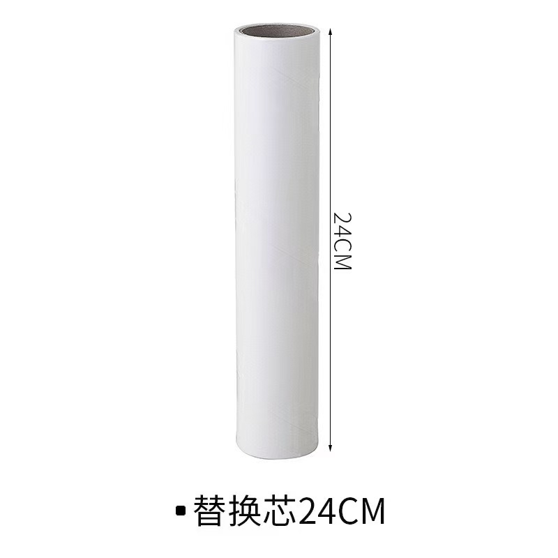 家庭用短柄ローラー式毛取り器、剥がせる交換用紙芯付き、衣類の毛や髪の毛を吸い取る掃除ブラシ|undefined
