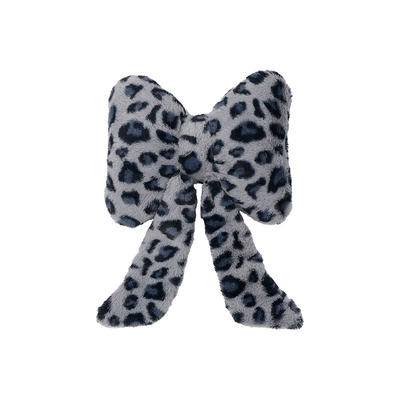 Headrest: Leopard Print Car Decoration Lumbar - rabbit-fur-leopard-print-ribbon-headrest-blue