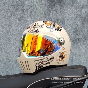 3C Certified Motorcycle Harley Retro Helmet Men and Women Cruise Full Helmet