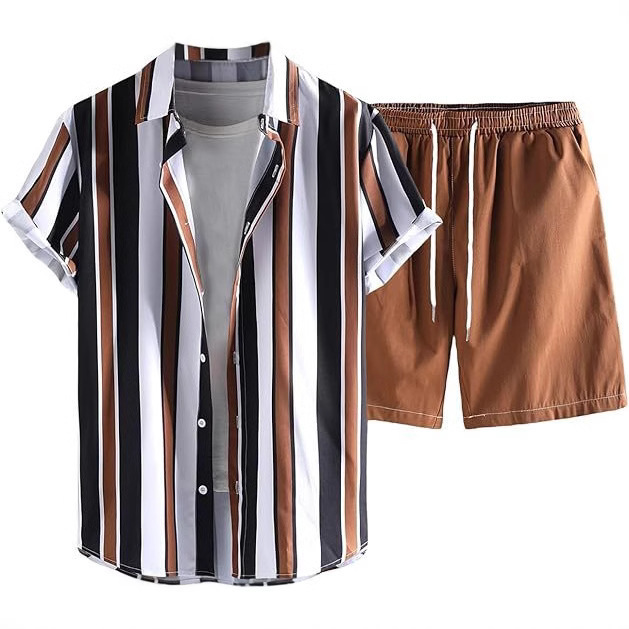 2025 Summer Foreign Trade Southeast Asia Men's Casual Loose 3D Printed Short-Sleeved Shirt Hawaiian Suit Cross-Border 2025 Summer Foreign Trade Southeast Asia Men's Casual Loose 3D Printed Short-Sleeved Shirt Hawaiian Suit Cross-Border