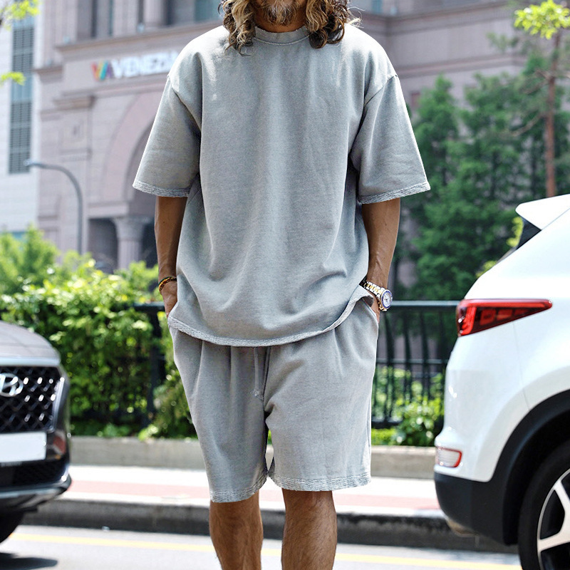 420g Weight Short Sleeve Sleeve Length Polyester Fabric Type Shorts Sets Sets Type Casual Occasion Round Neck Neckline Regular Fit Fit Type Solid Color Pattern Summer, Spring Season Men's Gender Hip-Hop Style Men's Solid Color Hip-Hop Round Neck Short Sleeve Regular Fit Men's Sets 1