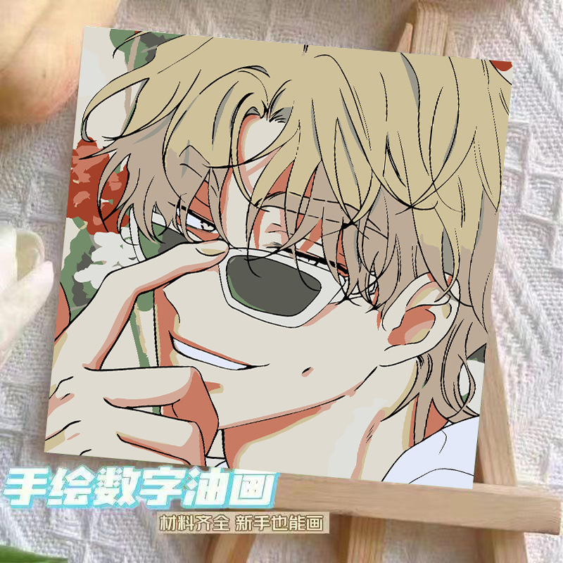 宮崎駿デジタル油絵DIY手描きぬりえ夏目友人帳ポニョ二次元アクリル画インスタ風|undefined