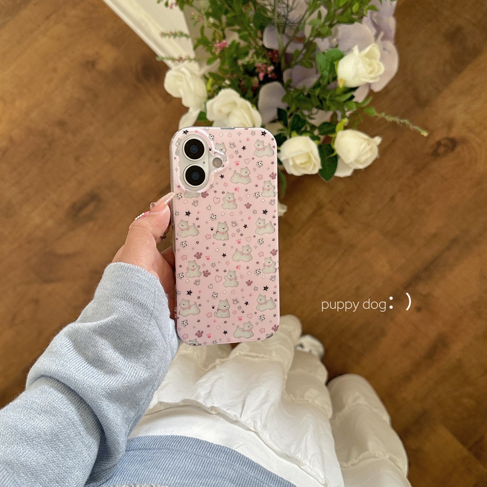 Ins estrellas de dibujos animados West Highland para iphone15 soporte 16ProMax funda para teléfono 13/14 Apple 16 mujer