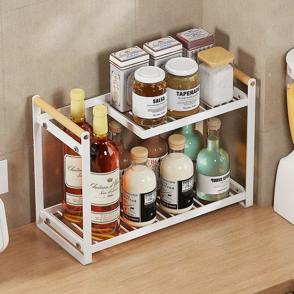 厨房置物架橱柜内多功能整理架客厅台面收纳架调料用品分层储物架