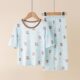 Summer Baby Home Clothes suit for Boys and Girls Seven-sleeve Air-conditioning Clothes Thin Breathable Children's Modal Pajamas