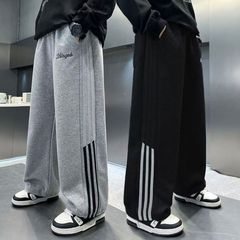 男女童春秋直通裤休闲卫裤潮流宽松百搭中大童常规阔腿裤时尚韩版