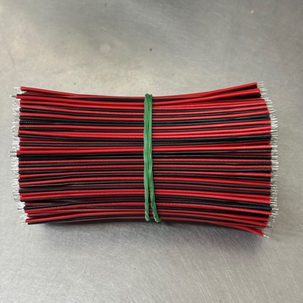 1571AWG28 26红黑排线2p彩排线电子线束双头镀锡