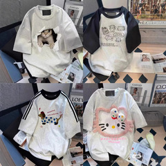 レディース Tシャツ半袖レディーストップスルーズ 2025 夏新デザイン純綿婦人服夏ハイエンド卸売雑貨