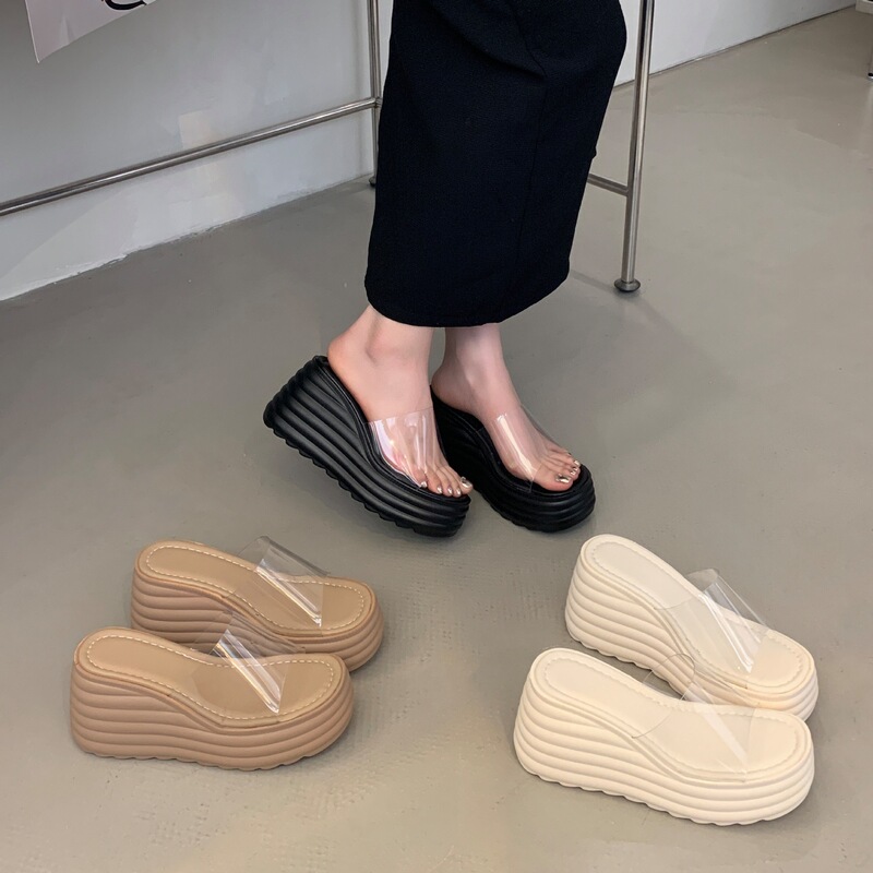 Tax Not Included, Summer 2025 New Fashion Outdoor Thick-Soled Wedge Sandals, Women's Shoes, Transparent High-Heeled Sandals Tax Not Included, Summer 2025 New Fashion Outdoor Thick-Soled Wedge Sandals, Women's Shoes, Transparent High-Heeled Sandals