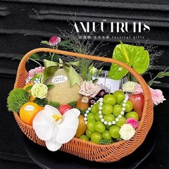仿藤创意手工法式提篮新款编织水果篮手提花篮礼品藤编野餐篮子