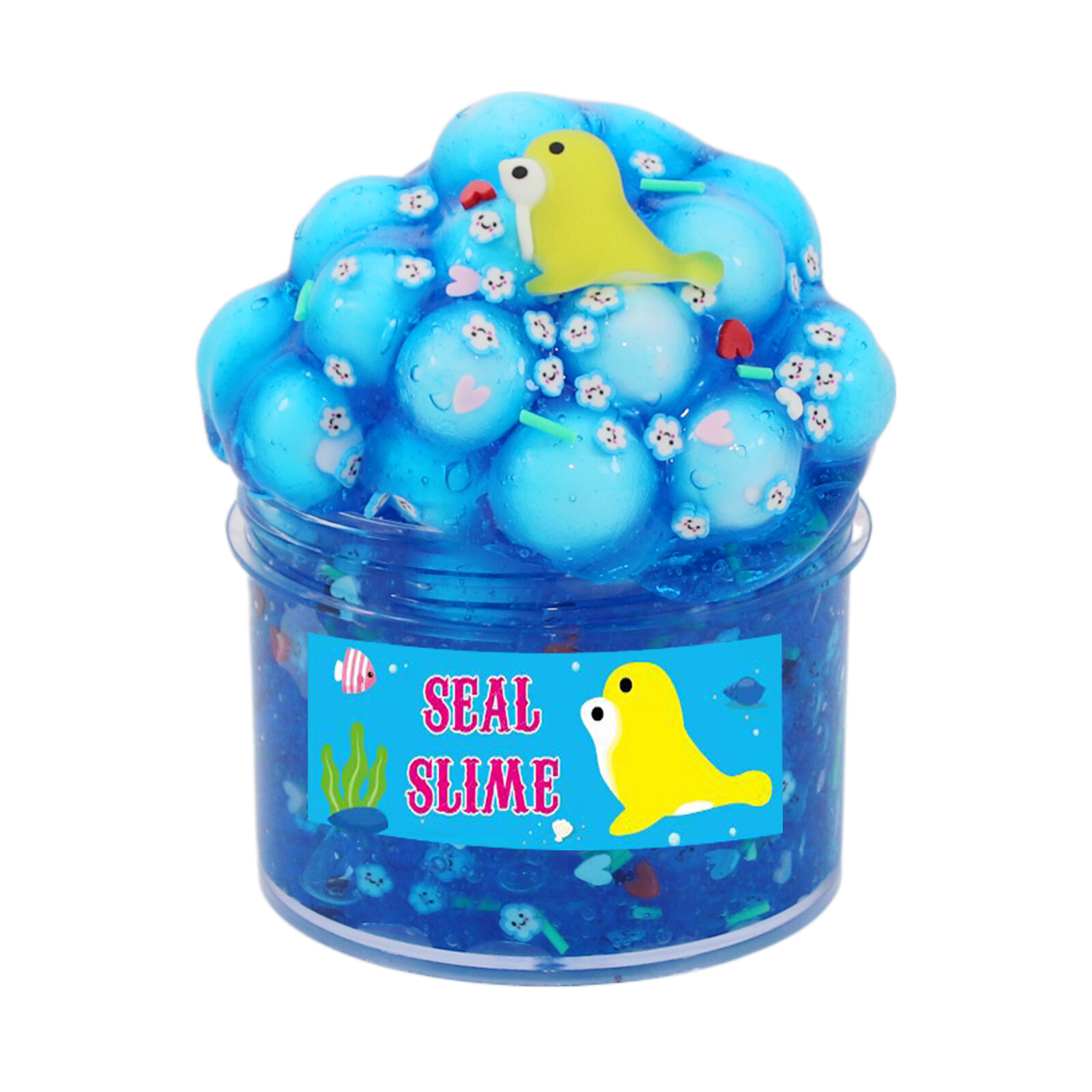 Cross-Border Popular Amazon's New Ocean Slime Crystal Mud Bull Head Glue Colored Mud Clay Children's Decompression Toy