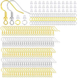 600pc 925铜印镀银耳钩铜耳钩小单圈手工钳套装DIY手链项链饰品