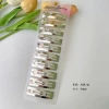Silver 6CM rectangular clip (10 pcs/card)