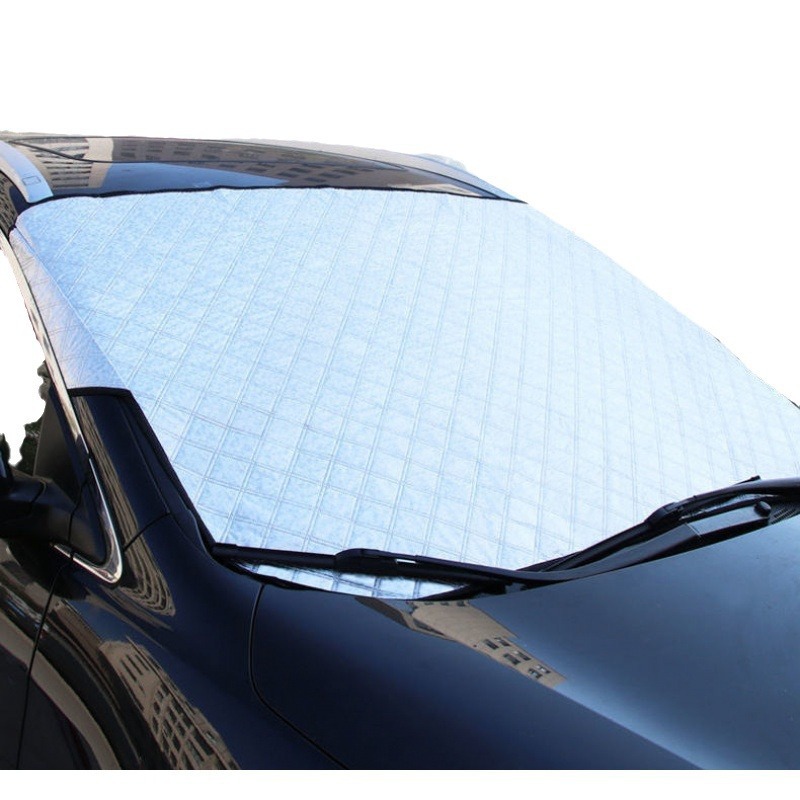 Qìchē Car Snow Cover Winter Windshield Frost Sun Shade Thickened Car Cover (Car snow shield) - thickened-door-clip-style