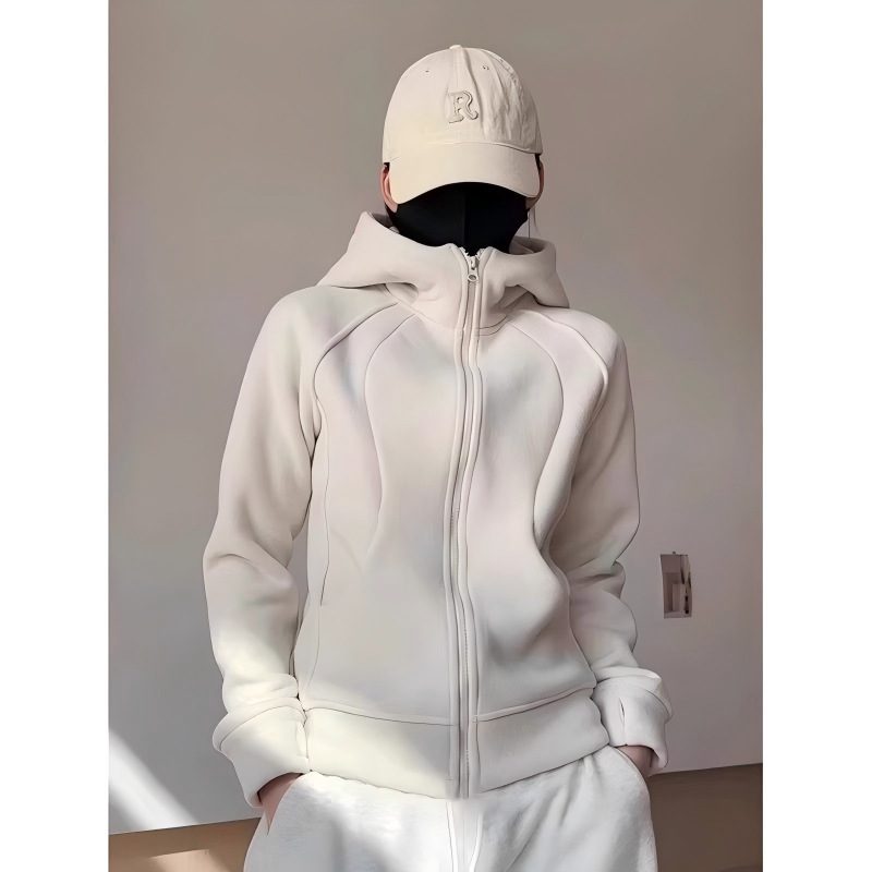 修身冲锋衣外套女2025新高级感显瘦长袖设计感瑜伽服上衣运动穿搭|undefined