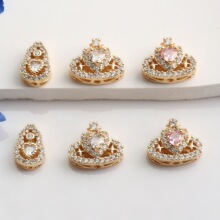 14K����ɫ΢��ʯ���ĺ��J�����Ǹ������diy�����Ʒ���ɢ��