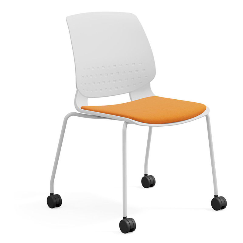 Silla de entrenamiento Silla de recepción apilable en forma de arco pie Silla de comedor respaldo ergonómico silla de oficina entrenamiento Silla de aula image 12