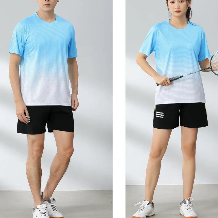 Беговые наборы для мужчин и женщин Летние сухие футболки спортивная одежда большой размер свободный с короткими рукавами утренний бег одежды 216