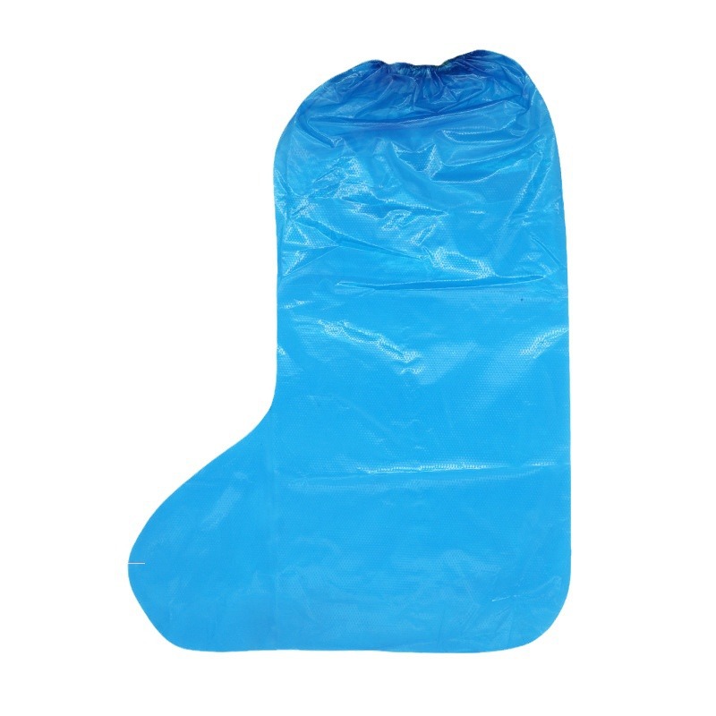 Disposable shoe cover long tube thickened outdoor rainy day waterproof non-slip outdoor farm high tube rainproof plastic foot cover