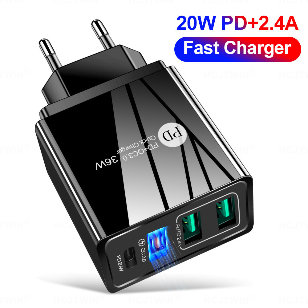 Pd20w + 2.4a 3usb 4a European And American British Standard Mobile...