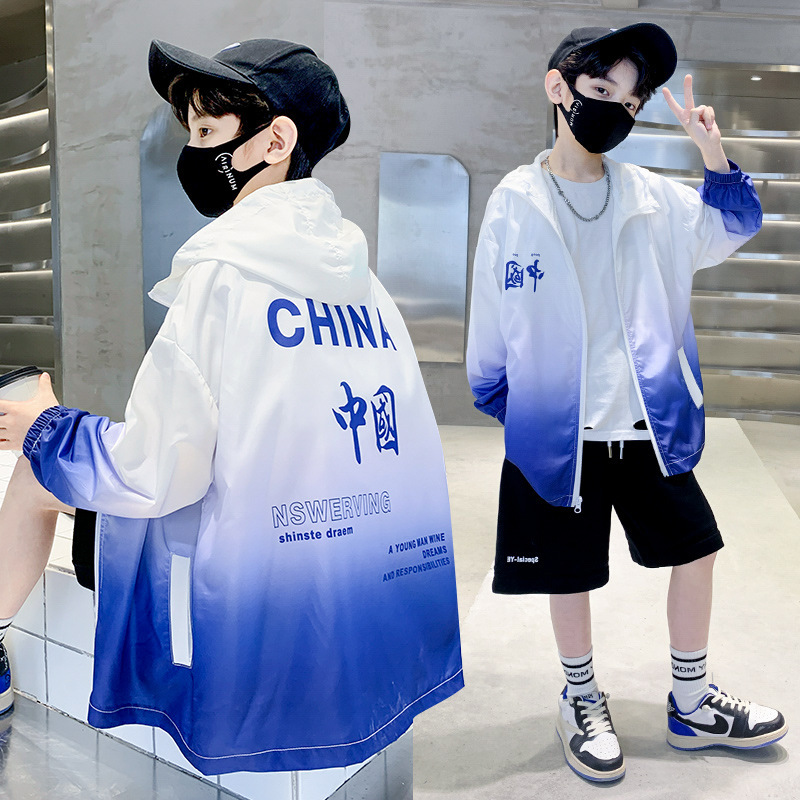 Children's Summer Sun Protection Jacket, New Style 2024, Lightweight Summer Sun Suit for Boys, Big Kids Summer Trendy Outerwear