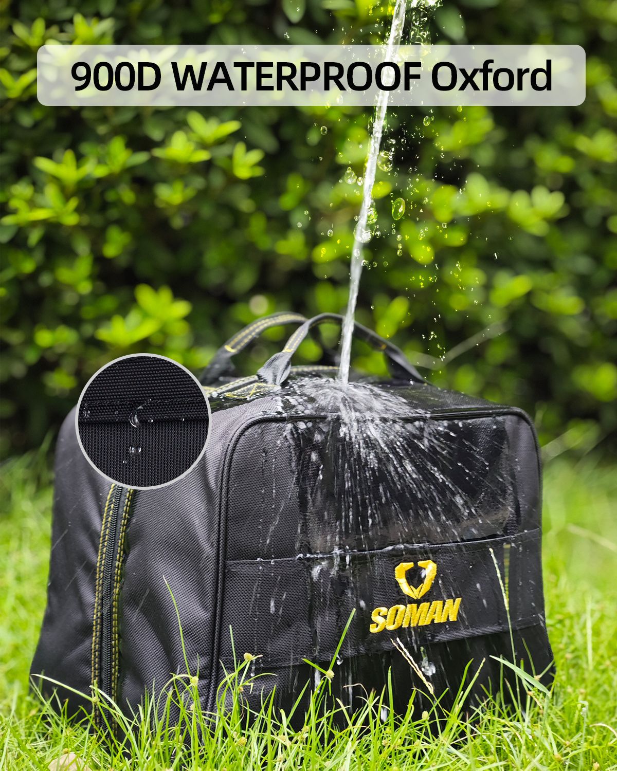 Cross-Border Motorcycle Helmet Protective Bag 900D Oxford Cloth Rear Seat Bag Large Capacity Rear Trunk Bag Waterproof