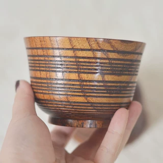 现货批发家用木碗创意线条碗酸枣木木碗木质餐具