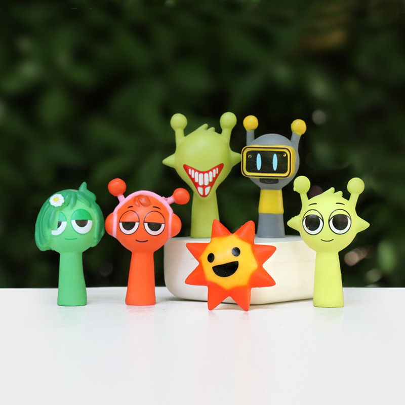 クロスボーダードロップシッピングリズムボックス Sprunki ぬいぐるみゲーム周辺機器人形ハンドモデル小さな装飾品|undefined