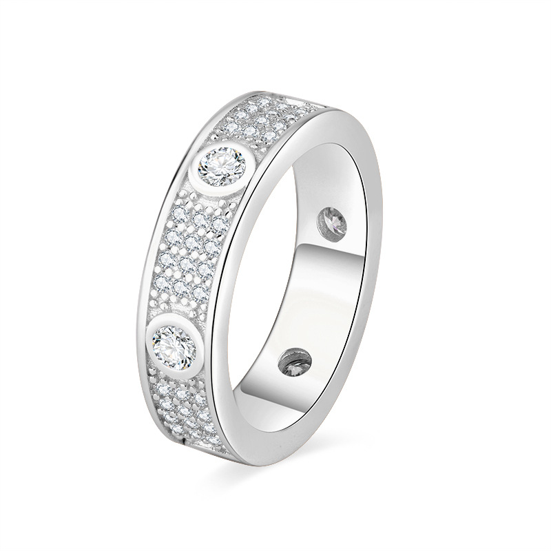 1.7캐럿 화이트 골드(모이사나이트 + 블랙카드 + 실버광택천)