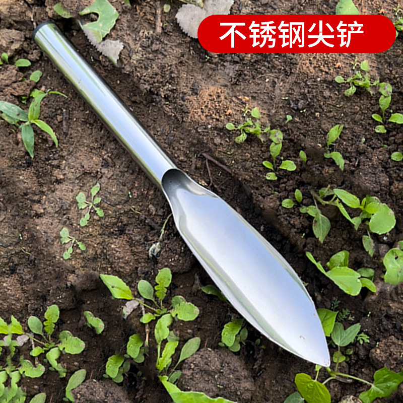 小さいシャベルは野菜の一体のステンレスを掘って土を掘って全鋼を植えて野菜の園芸の道具を植えます。|undefined