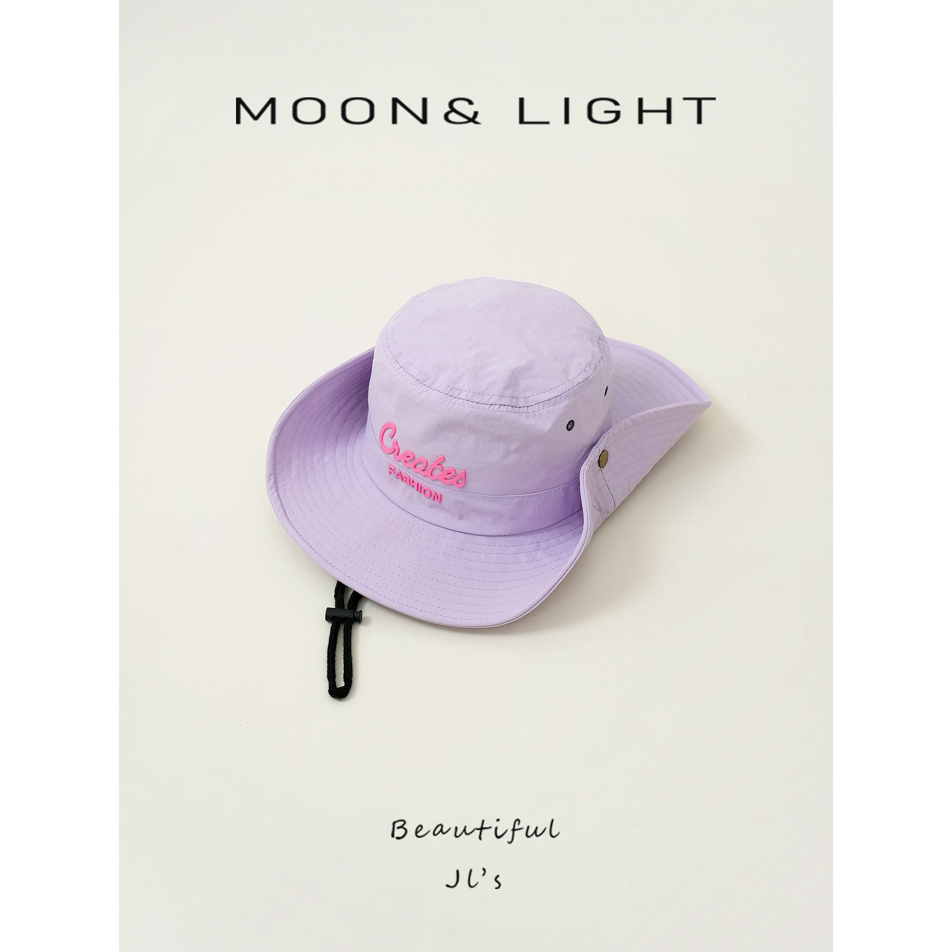 Purple create quick-drying bucket hat