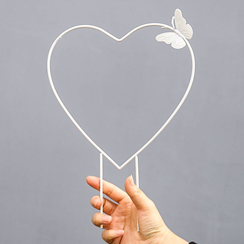 ★★흰색 하트 모양의 나비 단철 등반 랙