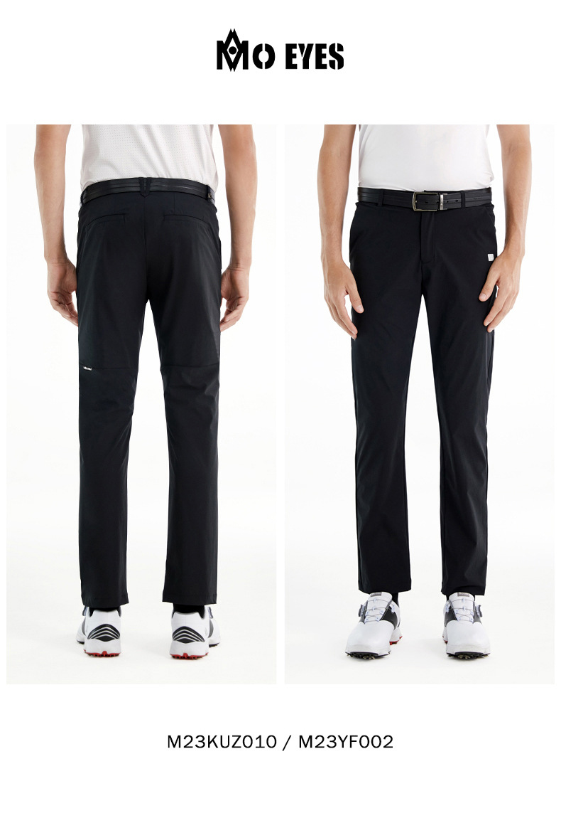 Quần dài nam thể thao golf Moyes mùa thu, lót giữ ấm nhẹ, thoải mái vận động — M23kuz010-quần trắng [bên trong nhiệt nhẹ], M23kuz010-quần Đen [bên trong nhẹ và nóng] chi tiết 7