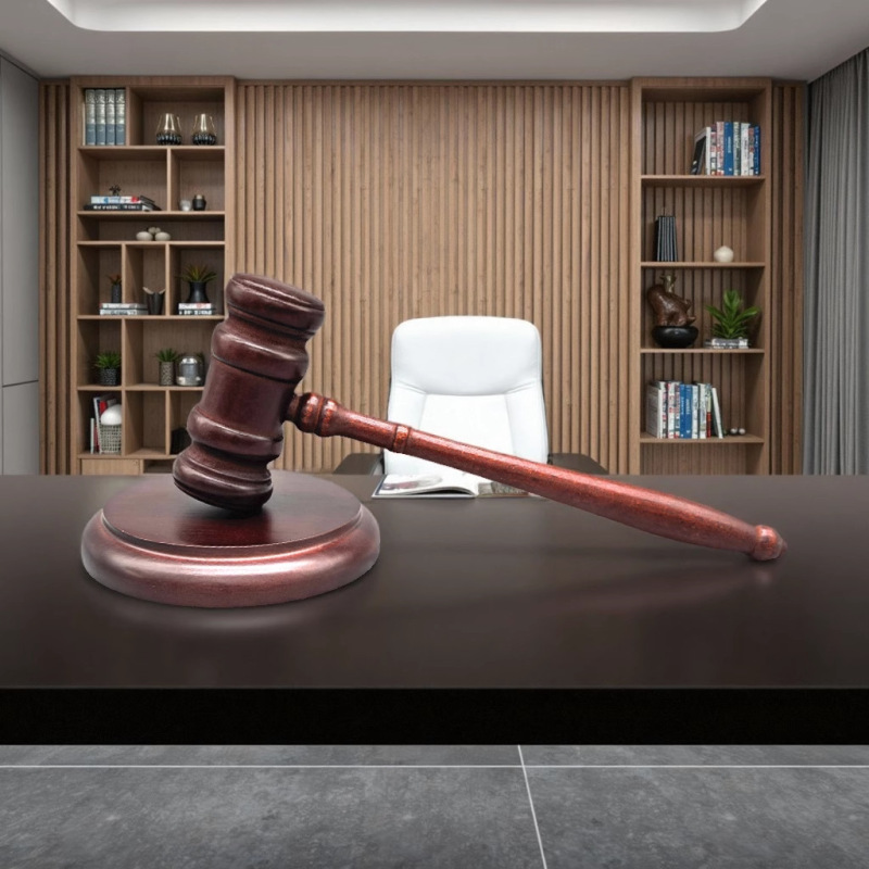 無垢材判事ハンマー、オークションハンマー、法廷判事ハンマー、裁判用木製ハンマー、オークションハンマー、子供用週間小道具|undefined