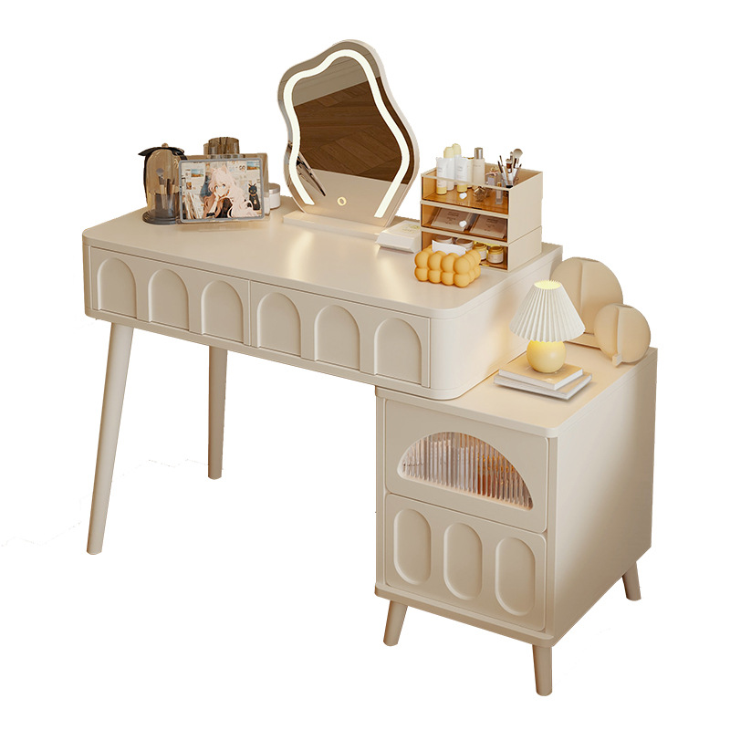 Comedor de tocador dormitorio moderno y simple 2025 nuevo armario de espejo en un escritorio de almacenamiento dormitorio principal pequeña mesa de maquillaje