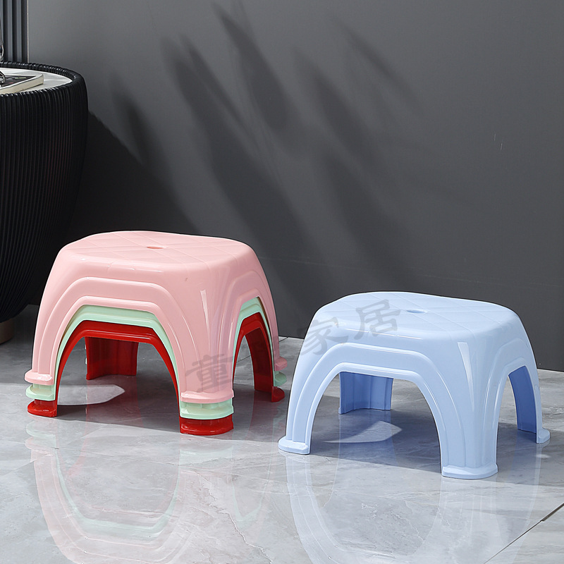 Thickened plastic stool anti-slip home use children's shoe changing stool bathroom sanitary stall small plastic stool low stool