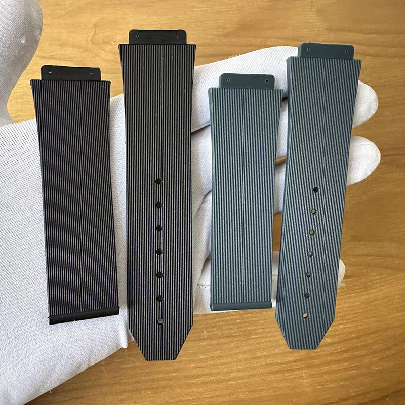 In-Stock Hublo Watch Strap with Large Explosion Silicone 21*13 Women's Model 26*19 Fine Vertical Lines