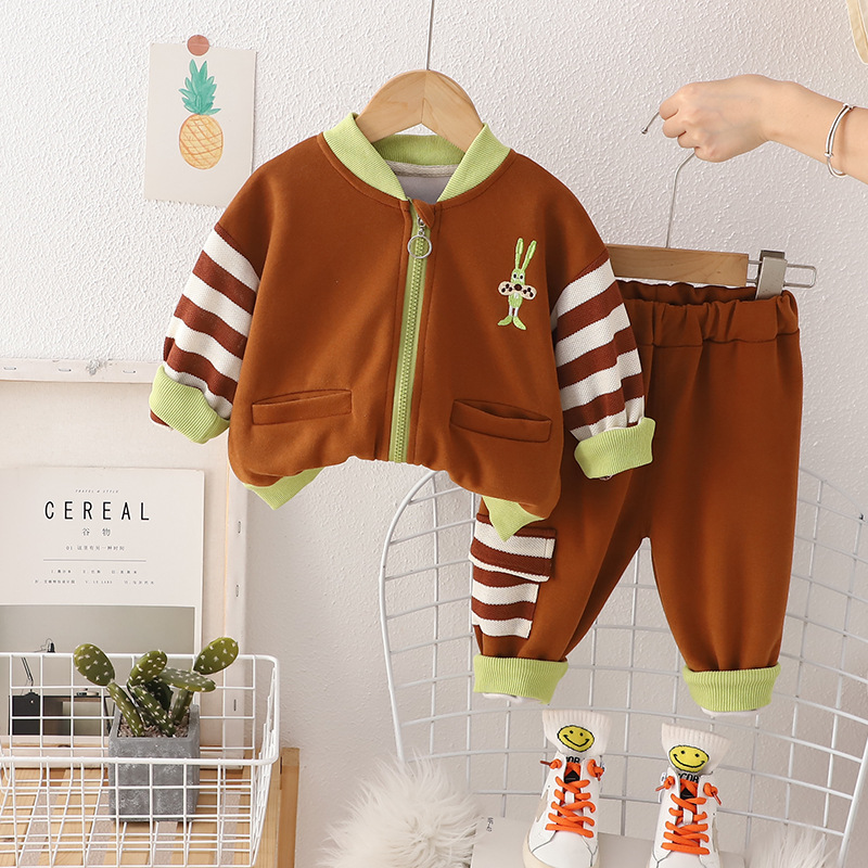 Jongens Herfstkleding Sport Tweedelige Set voor 1-jarige Baby's Lente en_voghion.com