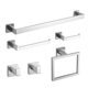 Cross Border Square Tube Towel Bar suit Stainless Steel 304 Square Towel Ring Bathroom Coat Hook Bathroom Hardware suit