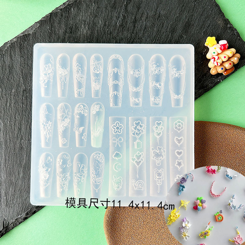 JC 人形レリーフネイルアート装飾高透明モールドメイクアップ猫ミシン猫 DIY 接着剤 UV 接着剤モールド|undefined