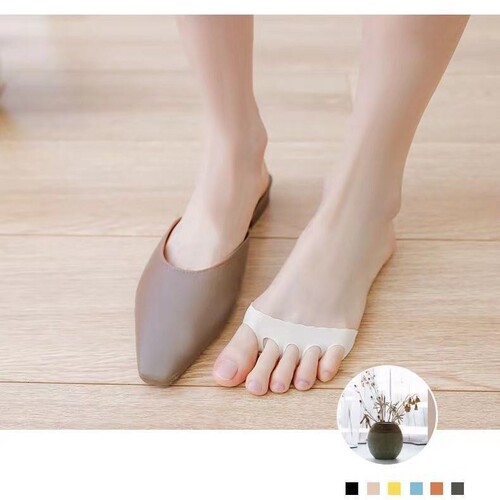 Socks women's high heels women's forefoot pad half-palm socks summer thin invisible socks five-toe socks