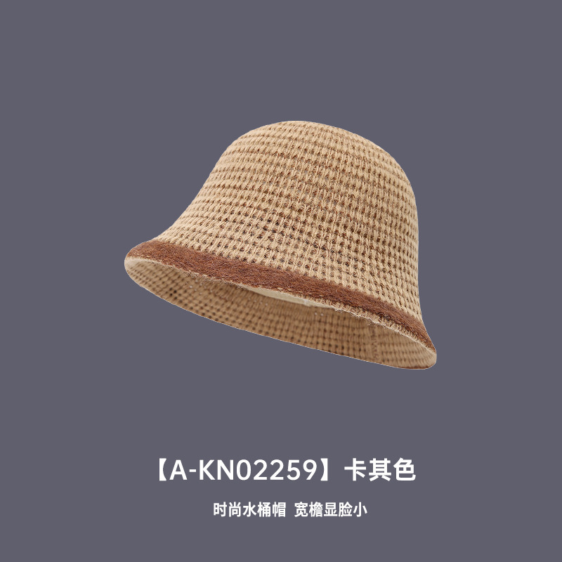 春夏季户外透气出游宽檐带防风绳渔夫帽纯色防晒渔夫帽子秋季盆帽|undefined