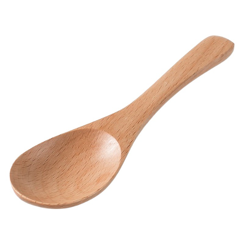 Cuchara de madera japonesa de buena calidad Cuchara de mango largo Té de la tarde Cuchara de postre de café Cuchara de miel Cuchara de sopa de troncos