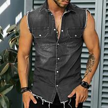 B 96800 Denim Sleeveless Vest ����Ŧ��ţ�����׿羳��ó��