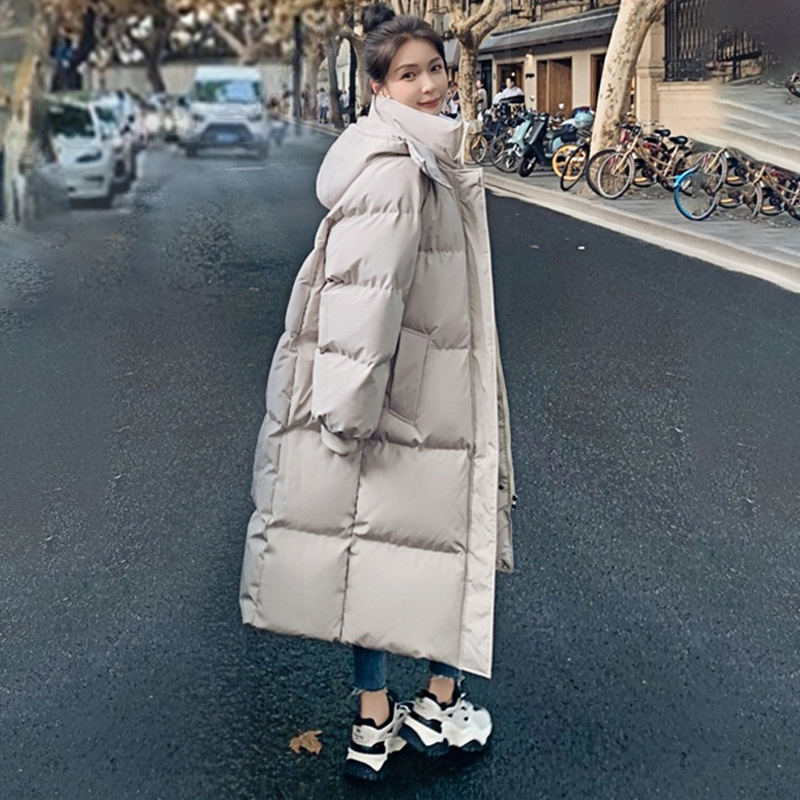 Fuera de temporada abajo abrigo de algodón acolchado de las mujeres de la mitad de la longitud suelta ins Hong Kong estilo pan abrigo de algodón acolchado abrigo de invierno nuevo abrigo de algodón acolchado moda image 4