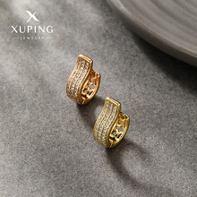 旭平首饰新款铜合金电镀微镶锆石小众设计轻奢高级感耳圈耳扣批发