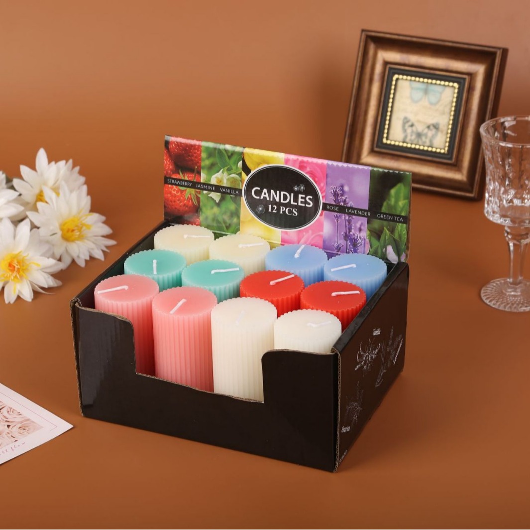 Comercio electrónico transfronterizo, patrón romano, cera, velas de aromaterapia, suministro de fabricantes, ambiente festivo, suministro de exportación de comercio exterior