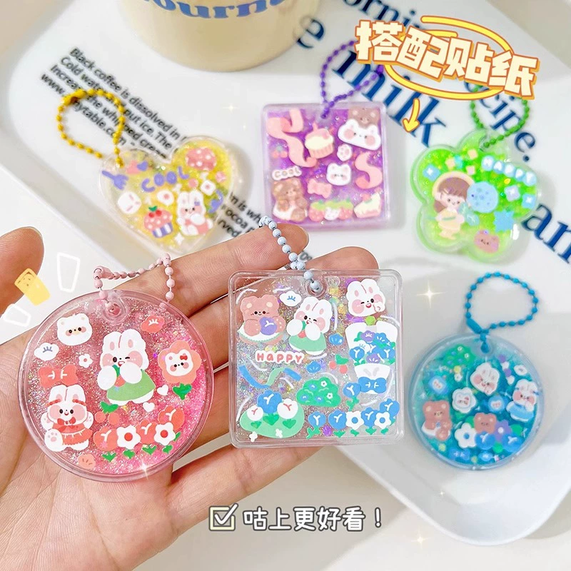 Креативный зыбучий песок в масляной посуде с песком в карточке с плиткой для детей креативный diy игрушка креативный декоративный маленький кулон