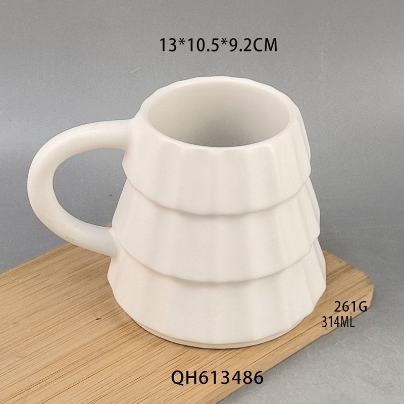 Taza de cerámica de árbol de Navidad en relieve creativo cuidadosamente seleccionada Taza de café personalizada de alto valor Regalo de Navidad
