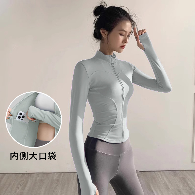 Ropa de protección solar al aire libre chaqueta deportiva ropa de ejercicios yoga de manga larga mujer entrenamiento de ocio ventilación secado rápido chaqueta